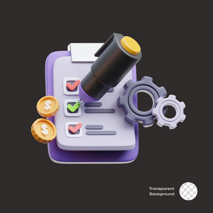 Iconos 3D de gestión de proyectos