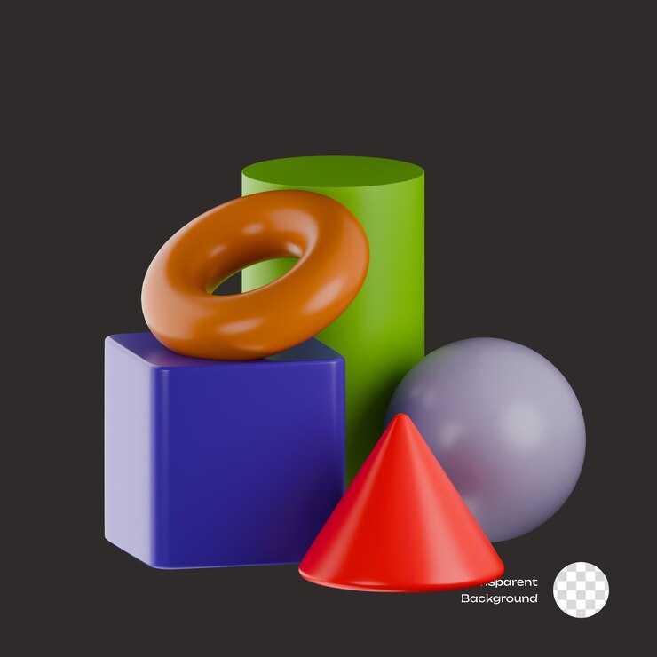 Iconos 3D de la herramienta de forma
