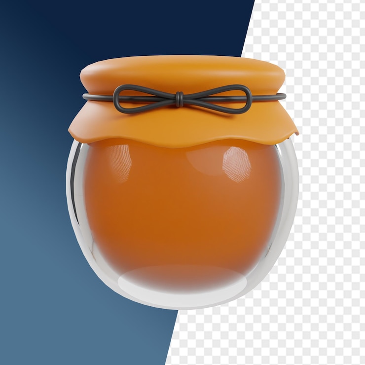 PSD los iconos 3d de honey y bee representan clipart para la ilustración o los botones de la página de aterrizaje de ui ux