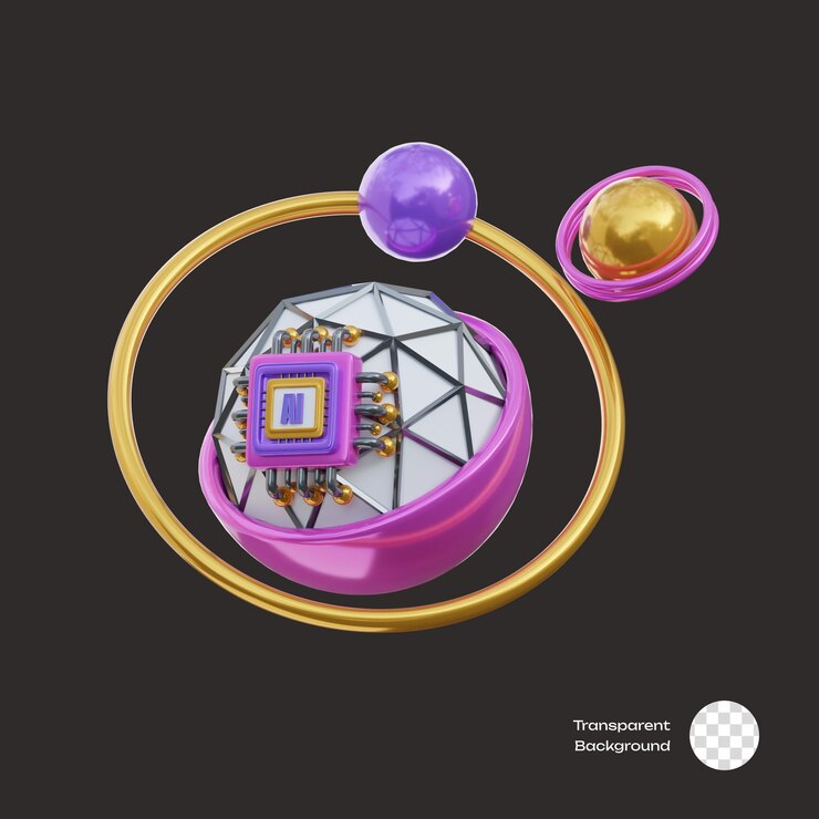 PSD iconos 3d de la meta-mundo de la ia
