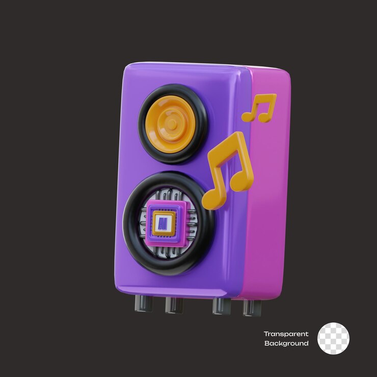 Los íconos 3D de la música Ai