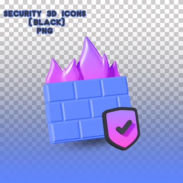 Iconos 3D de seguridad