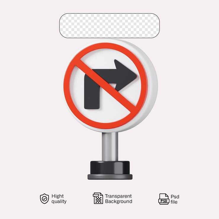 PSD iconos 3d de las señales de tráfico