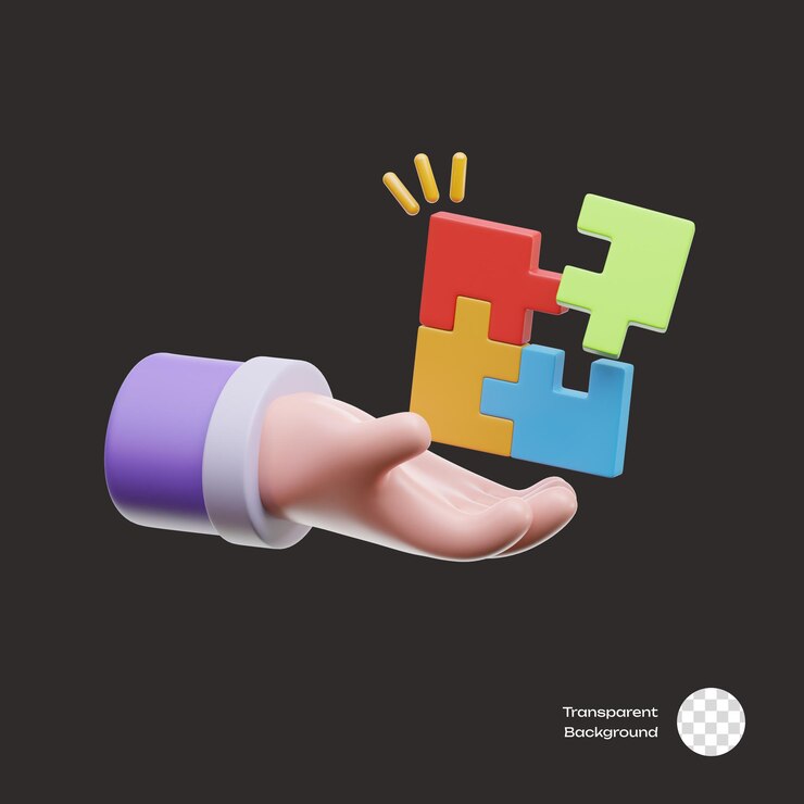 Iconos 3D de soluciones empresariales
