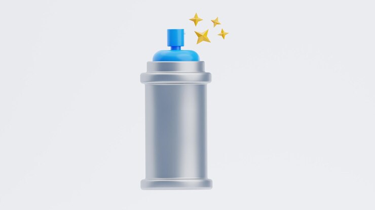 PSD iconos en 3d en spray de color