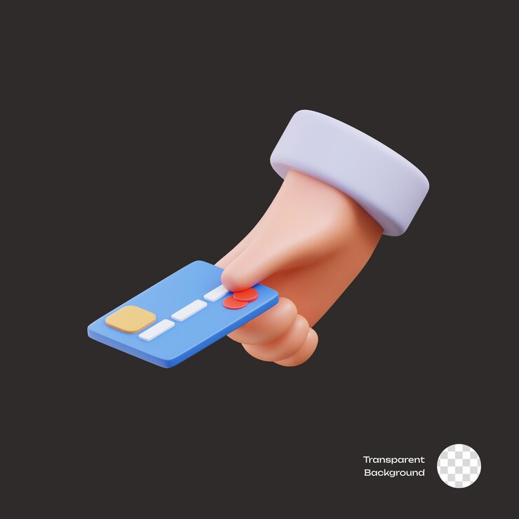 Iconos 3D de la tarjeta de la mano