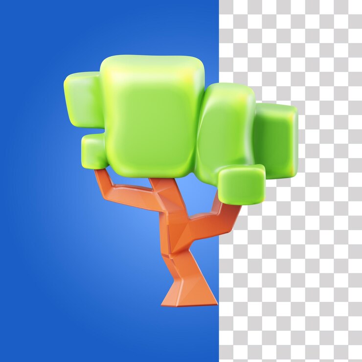 PSD iconos de árboles en 3d