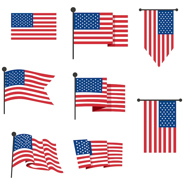 Iconos de la bandera americana