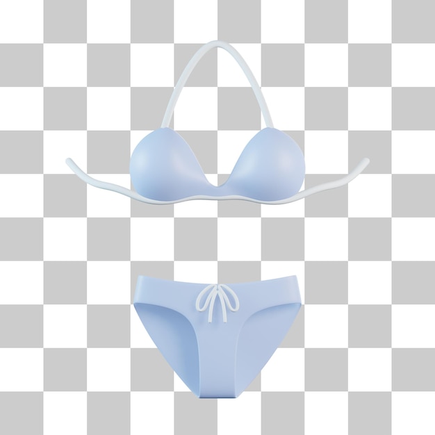 Iconos de bikini en 3d