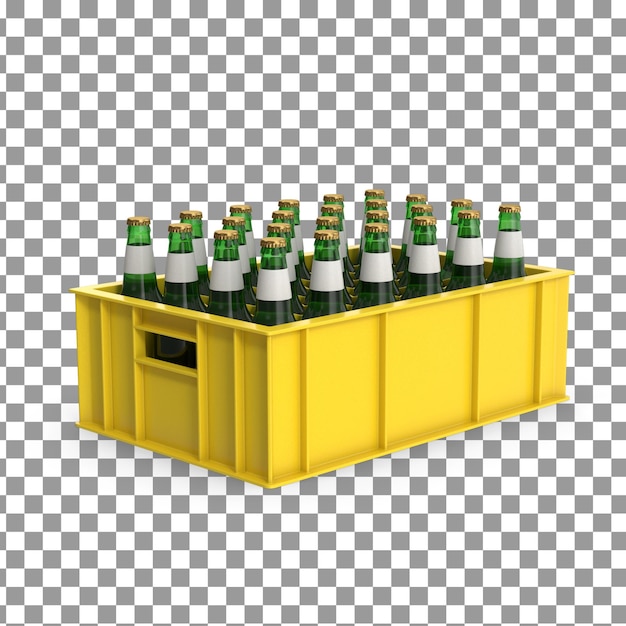 Iconos de botellas 3D sobre fondo aislado y transparente