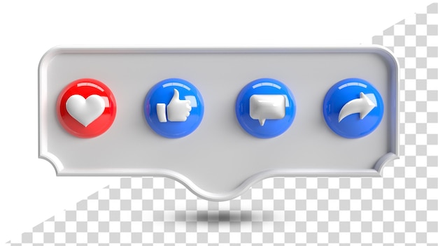 Los íconos de los botones aparecen en los sitios de redes sociales en una larga sombra que parece simple.
