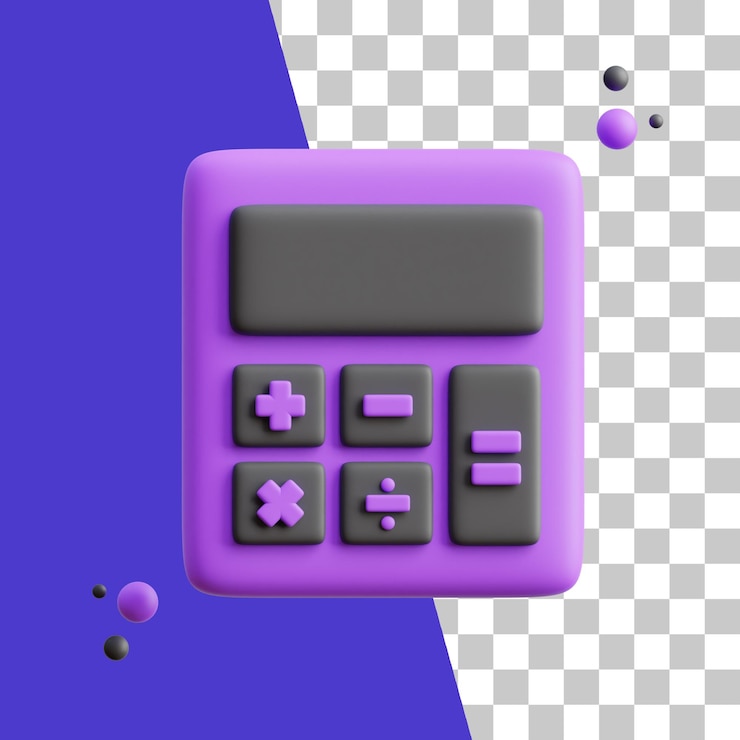 PSD iconos de las calculadoras 3d