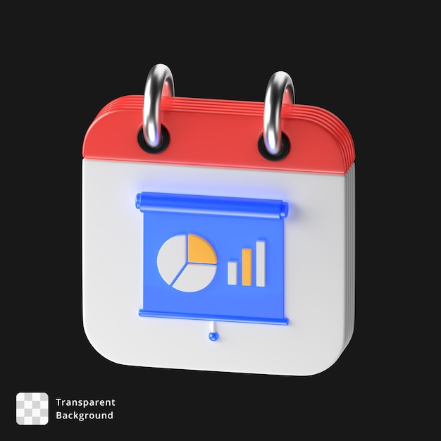 PSD iconos de calendario en 3d