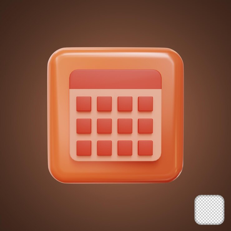 PSD iconos de calendario para aplicaciones móviles ux ui