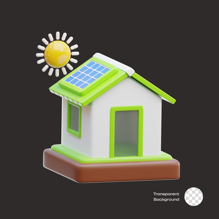 Iconos de la Casa Solar en 3D