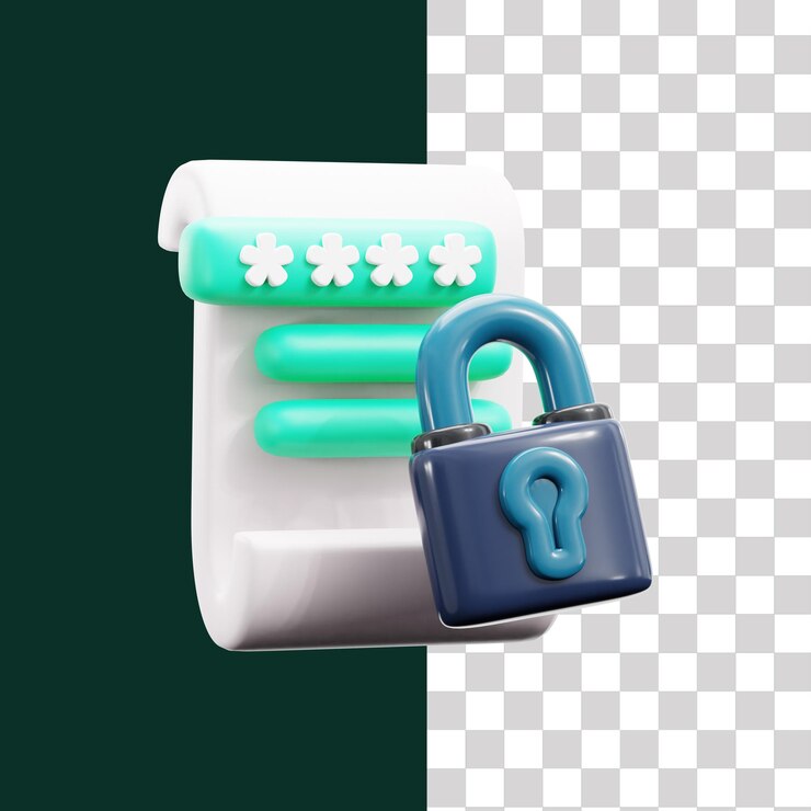 PSD iconos de cifrado de archivos 3d