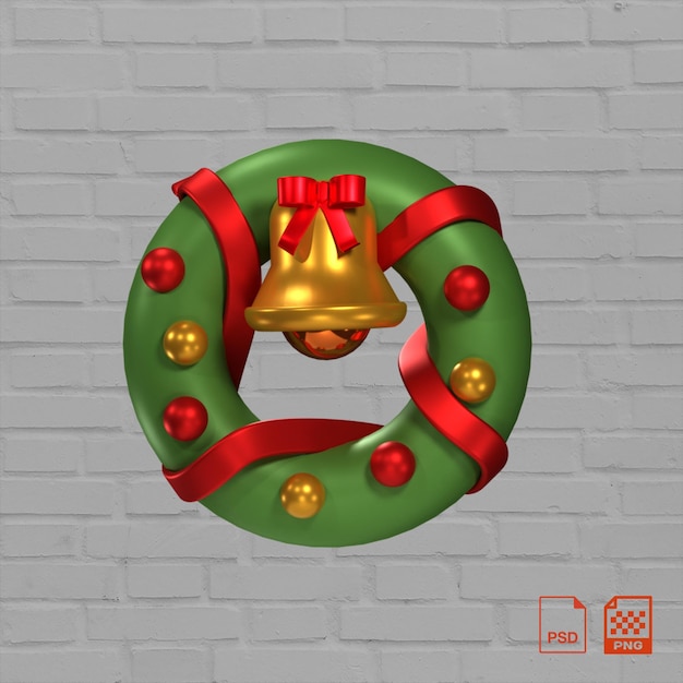 PSD iconos de corona de psd 3d 3d para la navidad