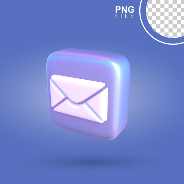 Iconos de correo electrónico 3d cautivadores