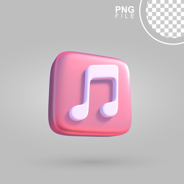 PSD iconos dinámicos de notas musicales en 3d