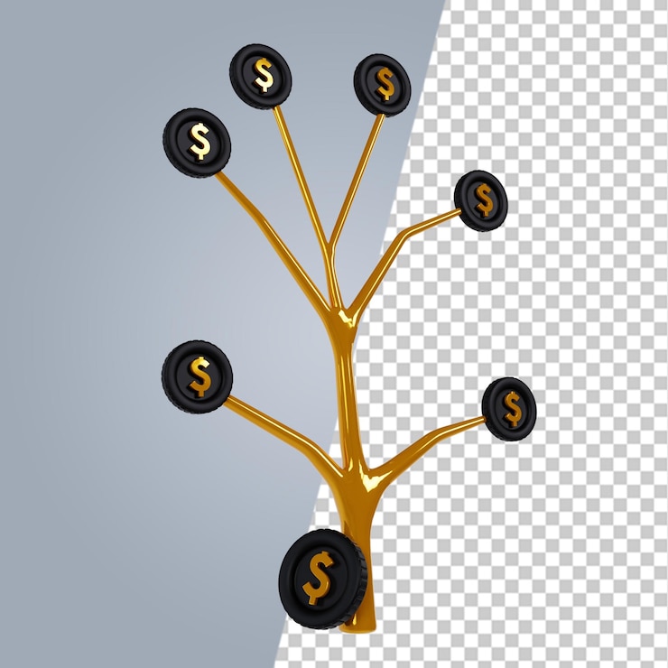 PSD iconos de elemento de finanzas 3d objeto 3d para ilustración de finanzas