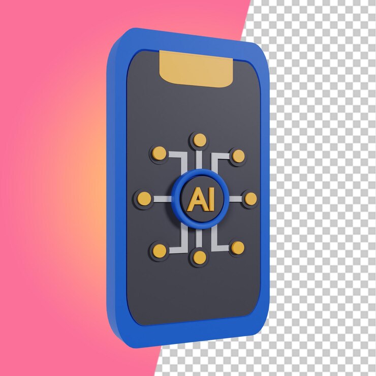 PSD iconos de elementos de inteligencia artificial 3d iconos 3d ai