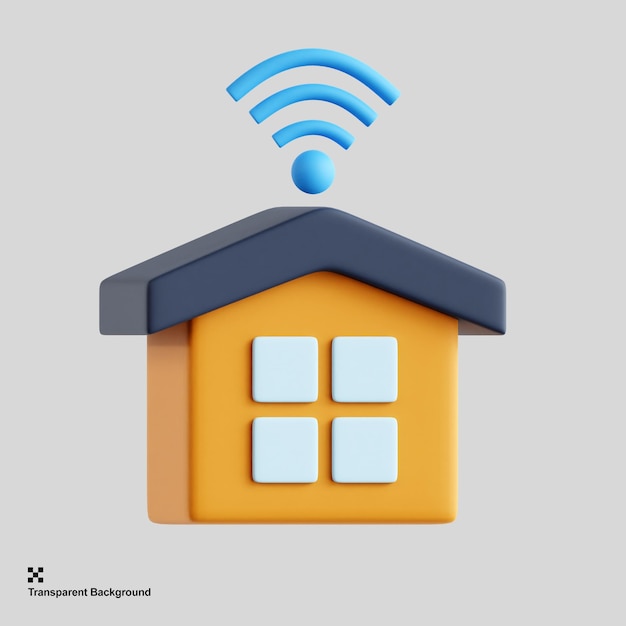 Iconos de hogares inteligentes en 3D