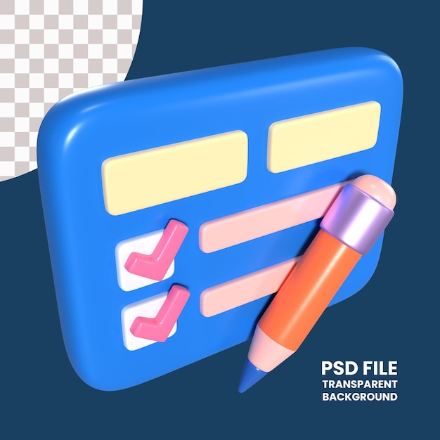 PSD iconos de ilustración 3d de eform