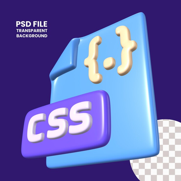 PSD iconos de ilustraciones en 3d del archivo css