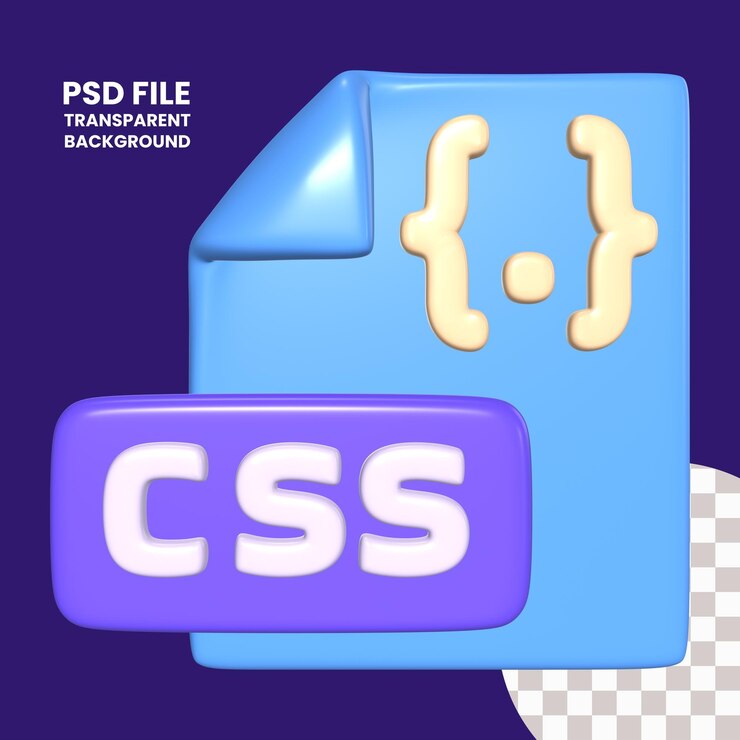 PSD iconos de ilustraciones en 3d del archivo css