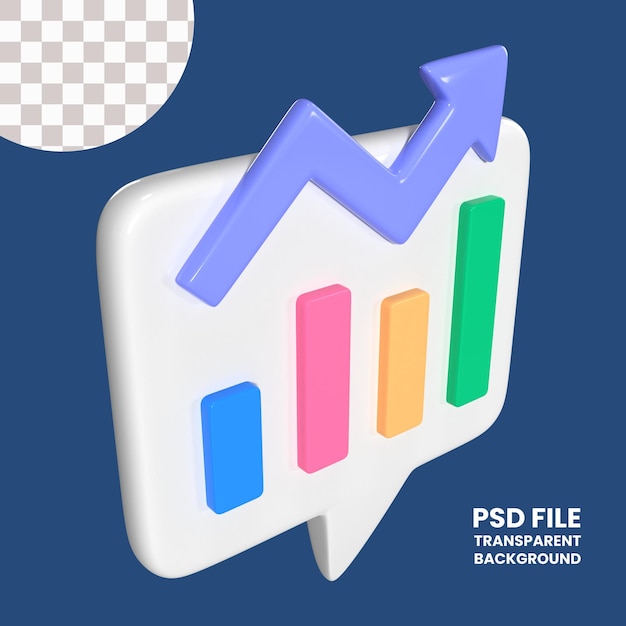 Iconos de ilustraciones en 3D de las tendencias