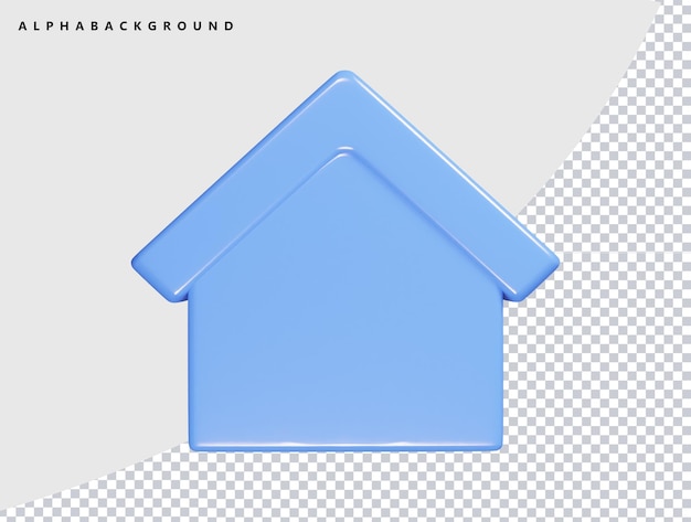 Iconos de inicio Ilustración de renderización 3D