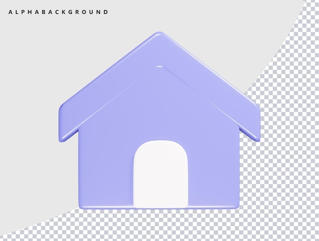 Iconos de inicio Ilustración de renderización 3D