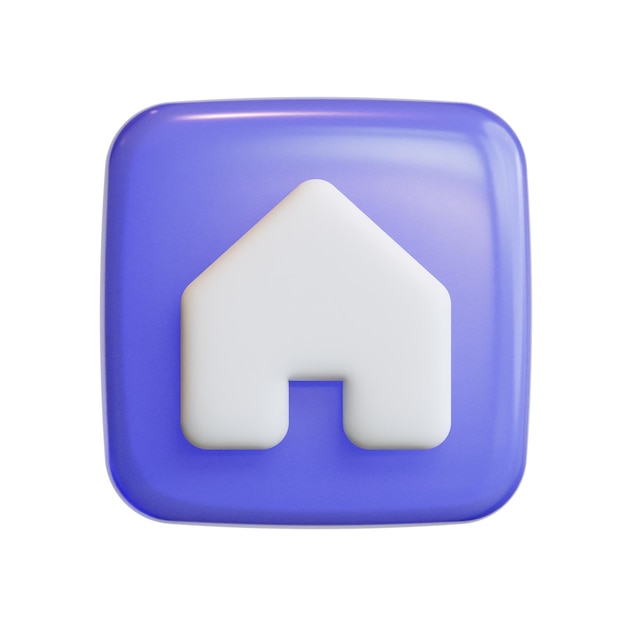 Iconos de interfaz de usuario de inicio 3D con renderizado de alta calidad de iconos lindos de mosaico
