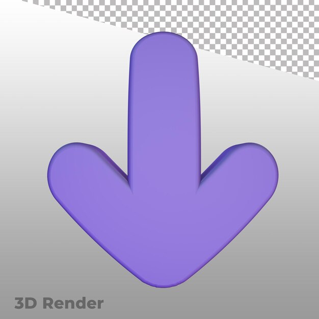 Iconos de interfaz de usuario de símbolos de flecha de representación 3d