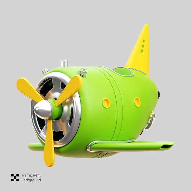 Iconos de juguetes de avión en 3D