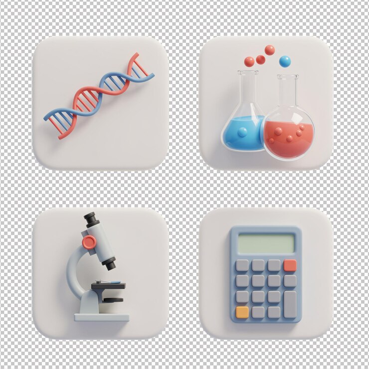 PSD iconos de los laboratorios de ciencias
