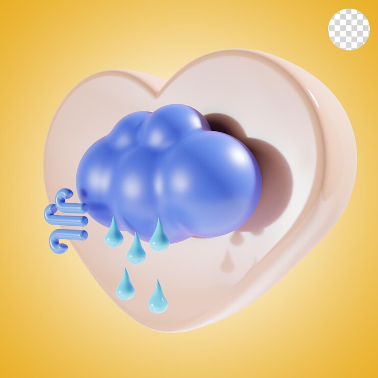 PSD iconos de mal tiempo 3d