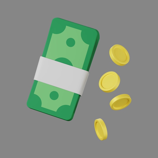 Iconos de monedas y billetes