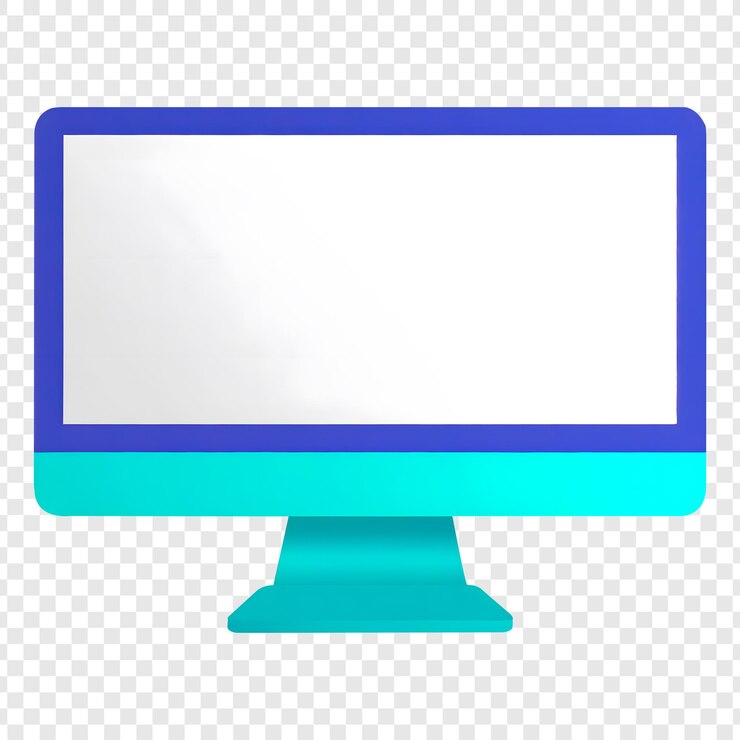 PSD iconos de monitores de computadoras planas modernas
