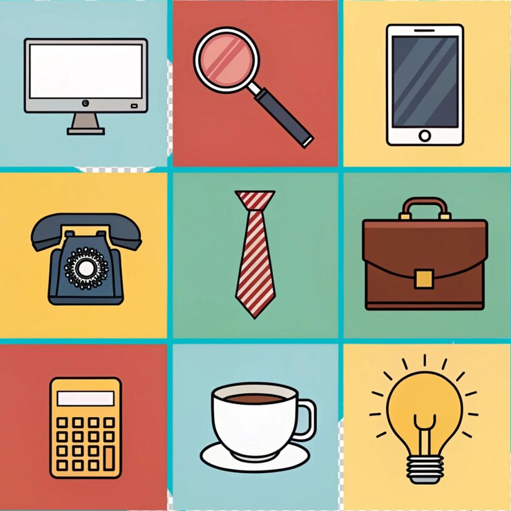 PSD iconos de negocios creativos