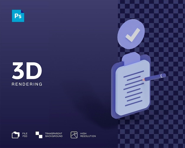 Iconos de notas de escritura 3d