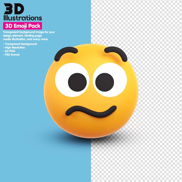 PSD iconos del paquete de emoji 3d alrededor de la representación 3d