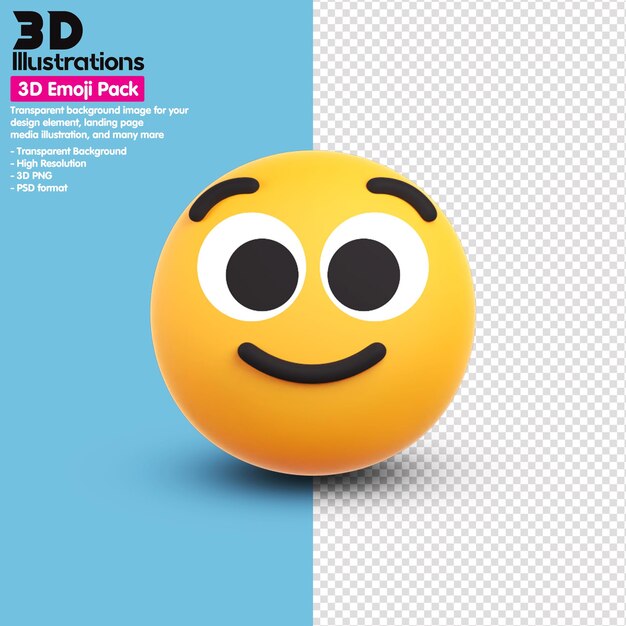 Iconos del paquete de emoji 3D alrededor de la representación 3D