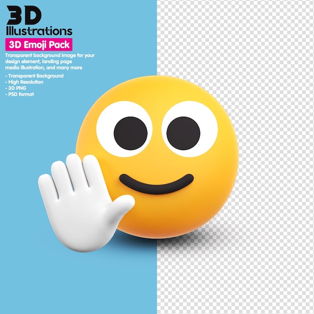 Iconos del paquete de emoji 3D alrededor de la representación 3D