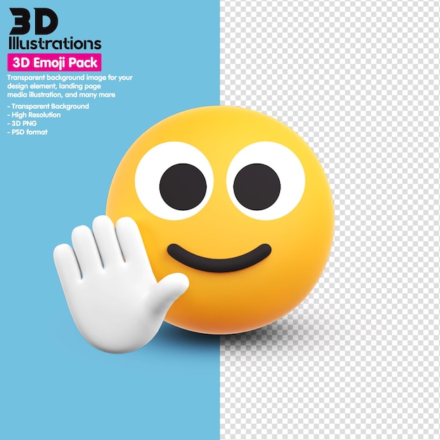 Iconos del paquete de emoji 3d alrededor de la representación 3d