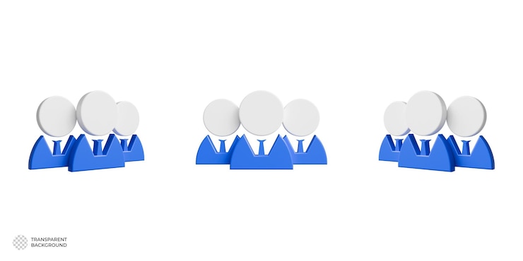 PSD iconos de personas en 3d