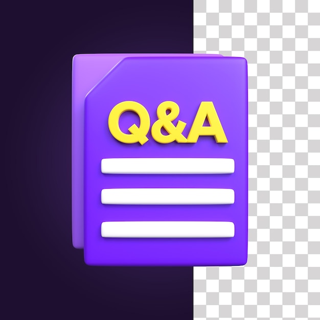 Iconos de preguntas y respuestas en 3D