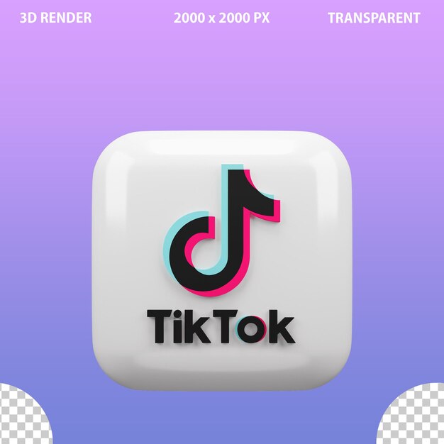 Iconos de redes sociales en 3D en un fondo transparente aislado