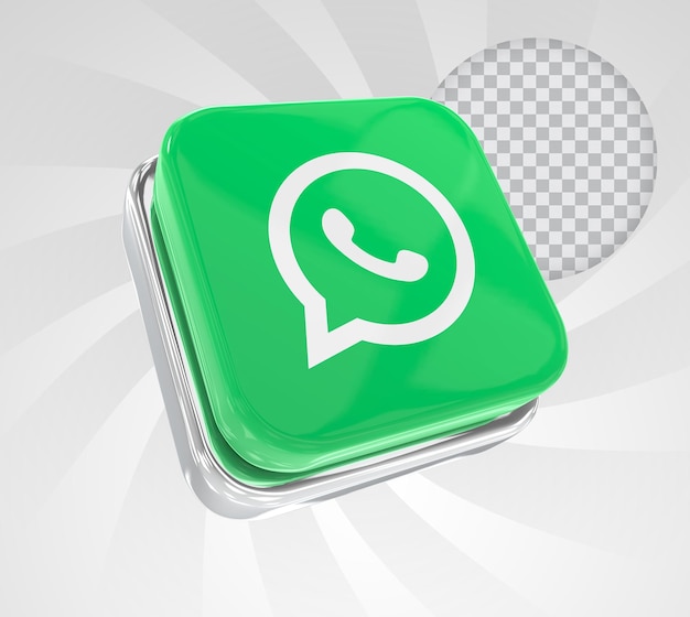 Iconos de redes sociales 3d de whatsapp