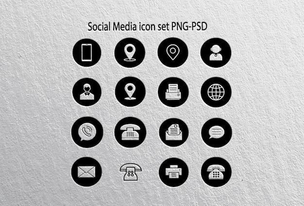 Iconos de las redes sociales en blanco y negro